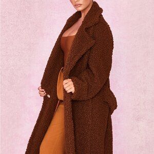 $300 HOUSE OF CB FAUX TEDDY BEAR COAT SIZE XS XSMALL